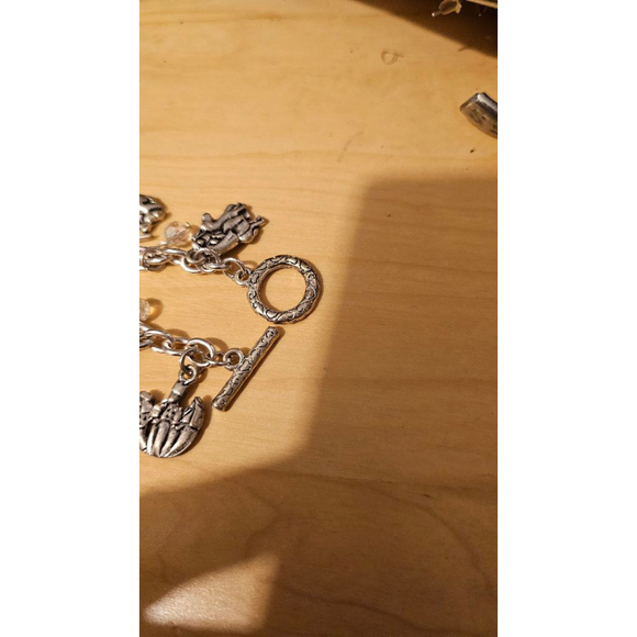 Vintage Nativity Silver tone Charm Bracelet Size 7 - Picture 3 of 7